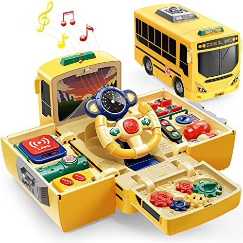 "Rev Up Fun Interactive School Bus Toy with Lights & Sounds for 35 YearOlds" UTECHPIA