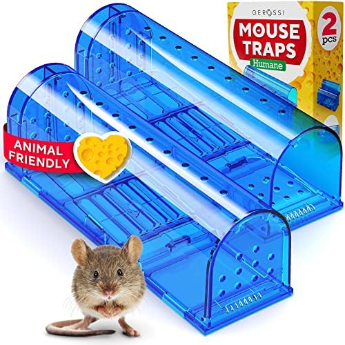 Remove Unwanted Rodents: No Kill Mouse Traps - Safe, Reusable, Easy Set ...