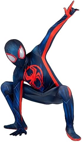 Youth Deluxe Spider-Man Suit - Printed Spandex Jumpsuit with Detachable ...